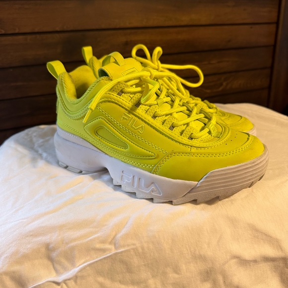 Neon Fila Disruptor Sneakers Women’s 6.5 - Picture 1 of 6